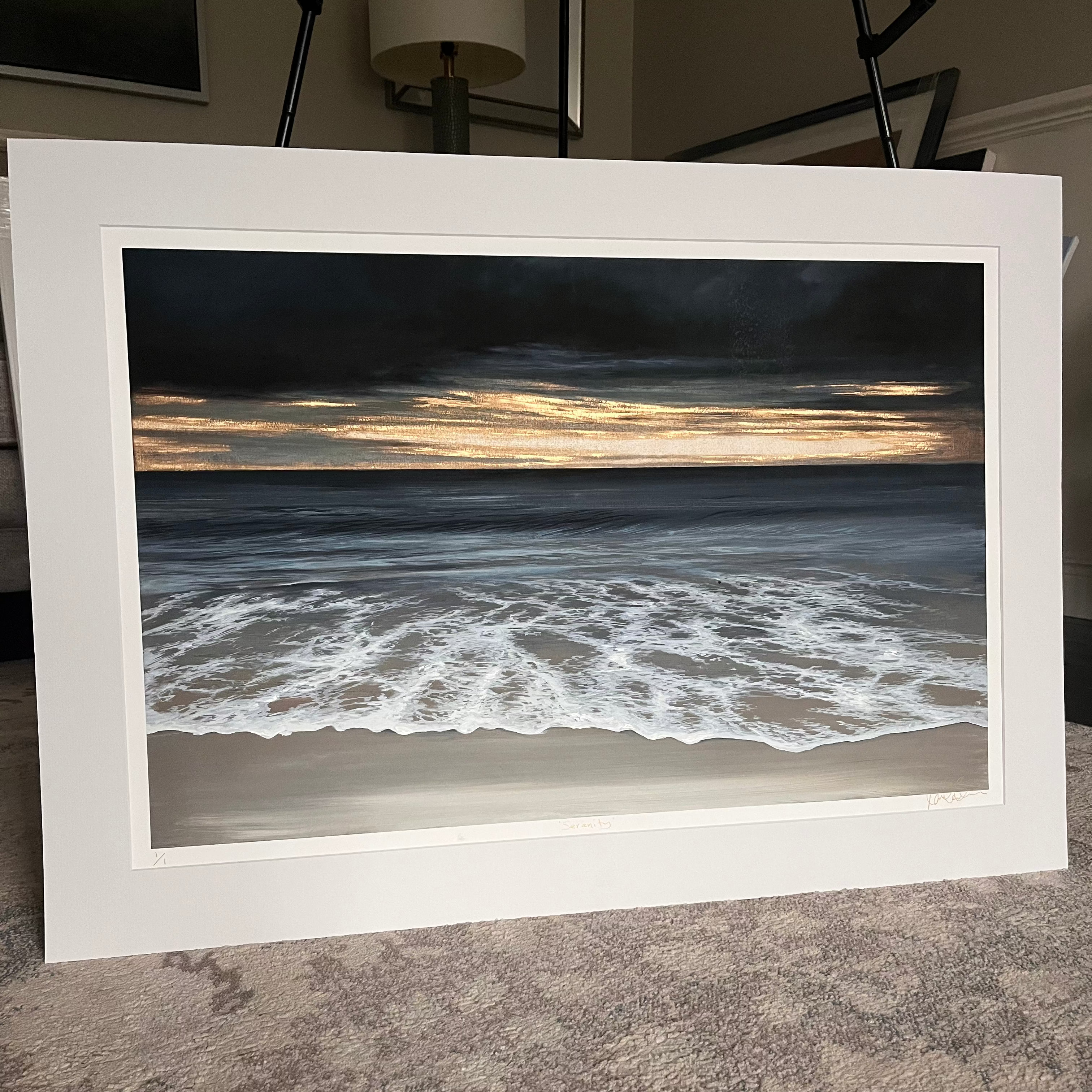 Serenity - Giclee Print with hand embellished gold