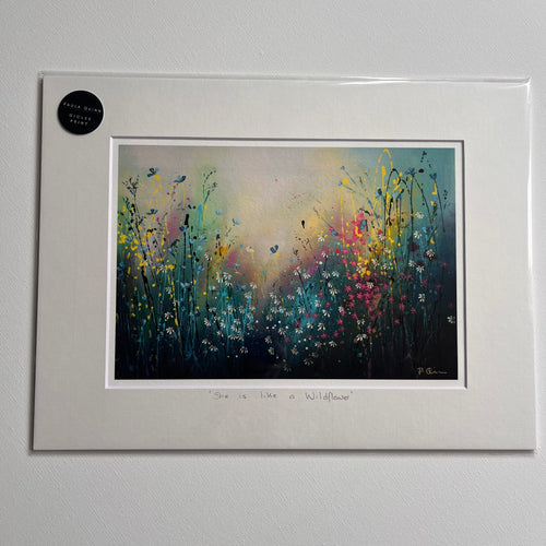 'She is Like a Wildflower' A4 Giclee Print