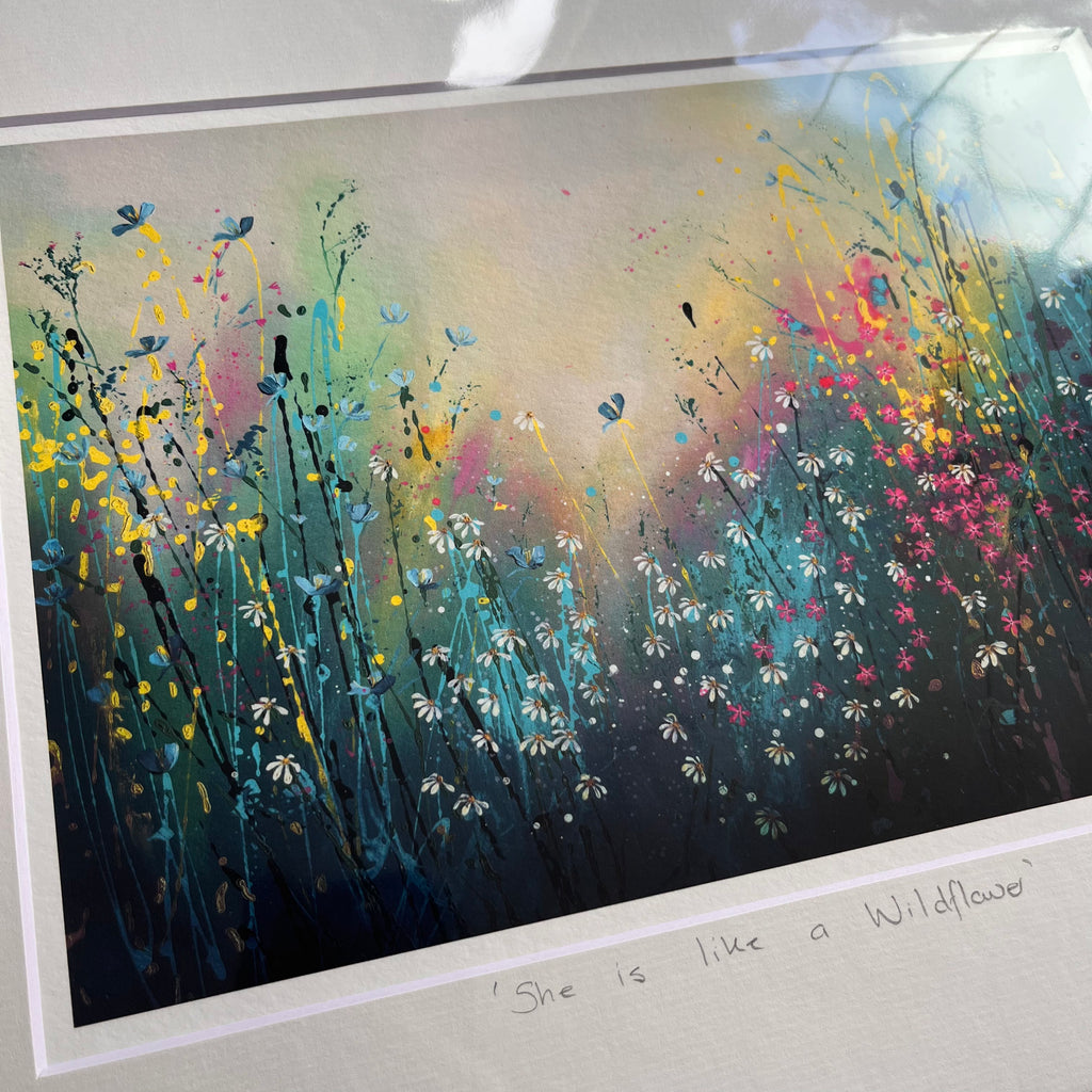 'She is Like a Wildflower' A4 Giclee Print