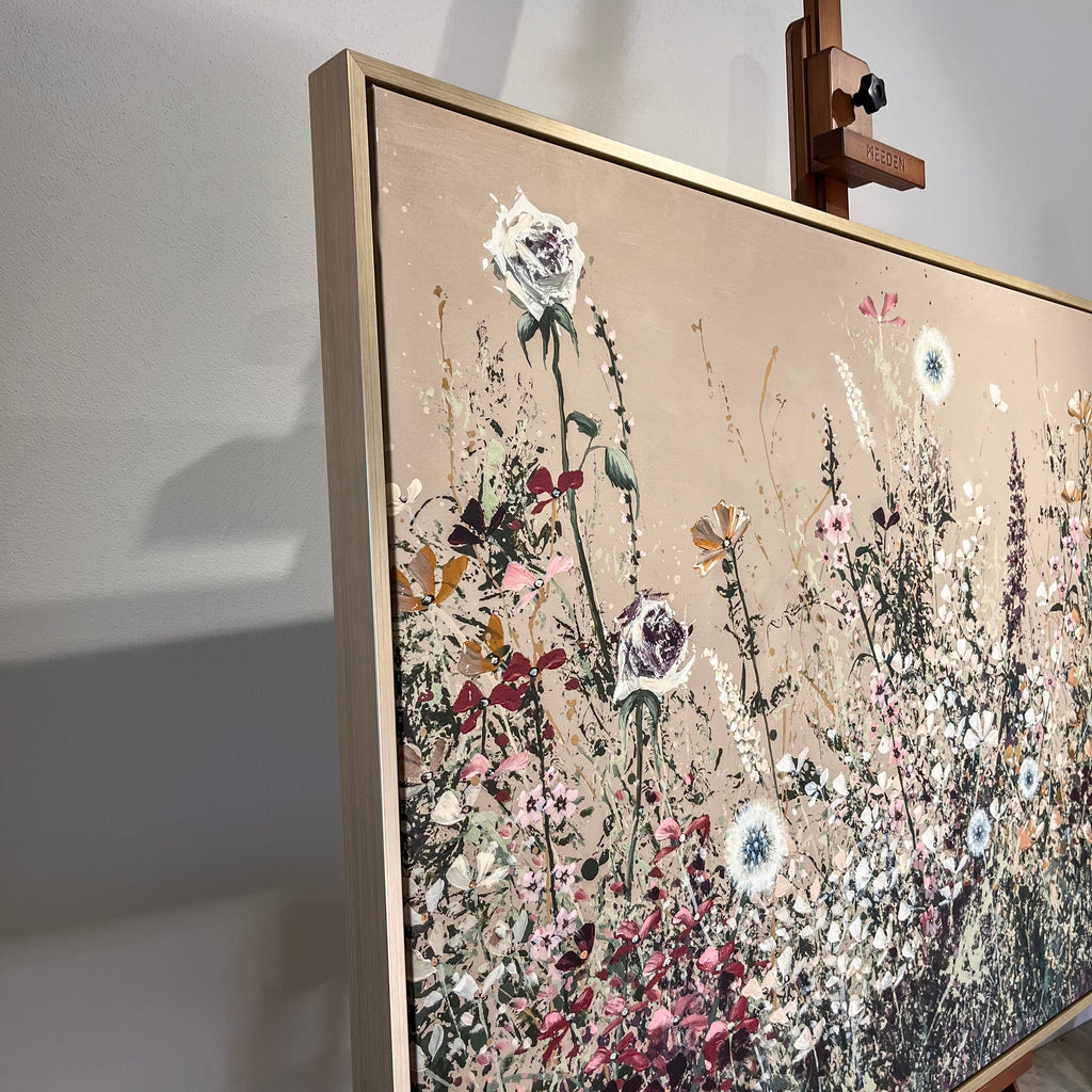 'Whispers Of The Meadow' Hand-Embellished Luxury Canvas