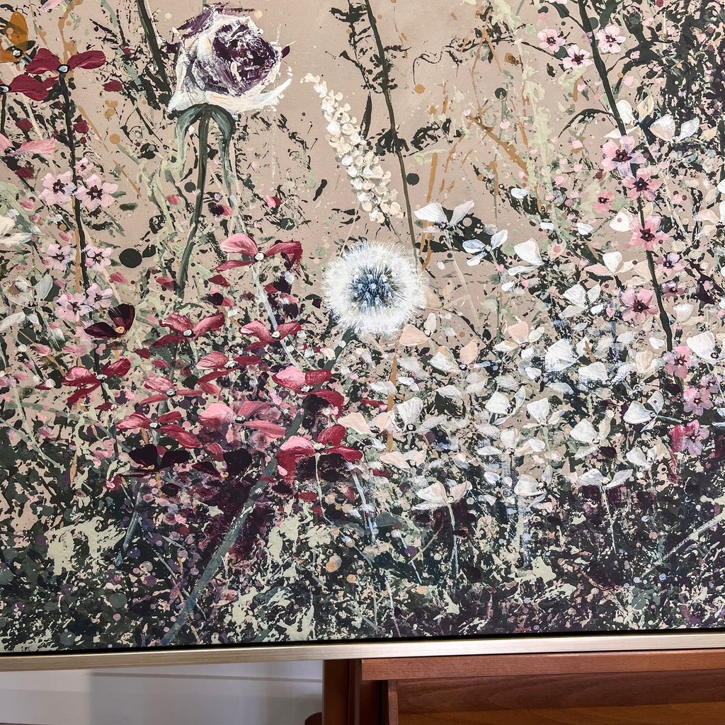 'Whispers Of The Meadow' Hand-Embellished Luxury Canvas